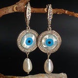 All Eyes On You / Designer Jewelry Silver Earrings Natural Pearls Hypoallergenic Jewelry Most Popular Jewelry Gift For Women