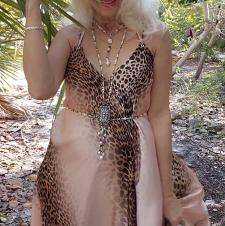 Endless Love / Designer Body Chain Necklace Silver Necklace For Women Large Baroque Pearl Pendant Unique Jewelry Gift For Lady