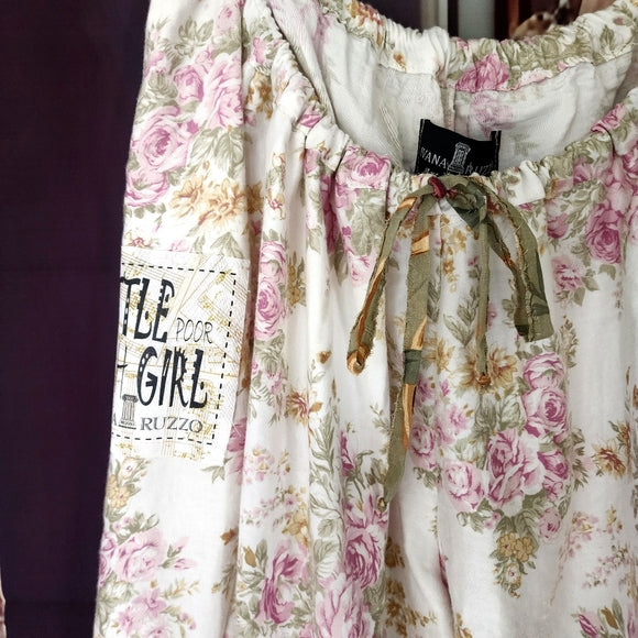 Bloom / Victorian Jabot Upcycled Vintage Lace European Cotton Floral Cat Appliqué Shabby Concept Store Avangard