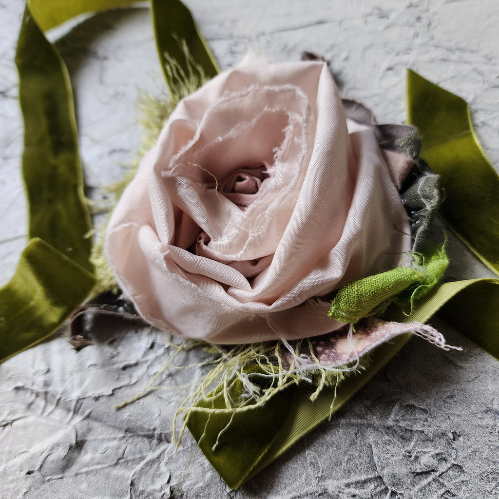 Botany Wild / Designer Necklace Antique Jabot Vintage Lace Jabot Tie Upcycled Vintage Cotton Bow Jabot Upcycled Velvet Tie