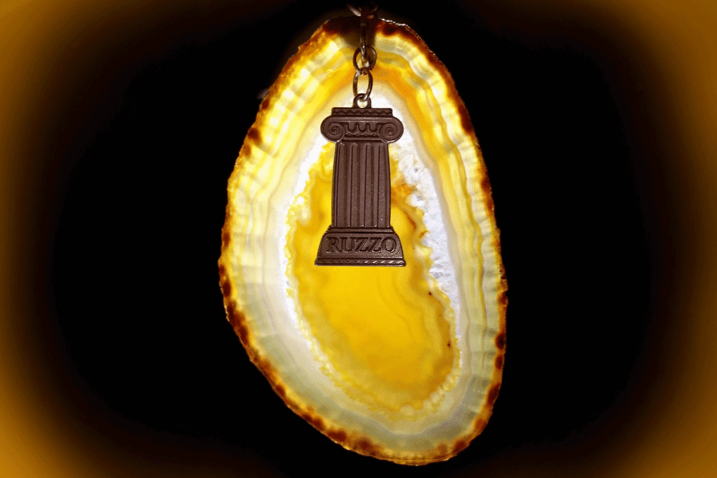 Layer Cake / Designer Jewelry Artisan Simple Necklace Vintage Silver Natural Agate Stone Boho Necklace Gift For Women