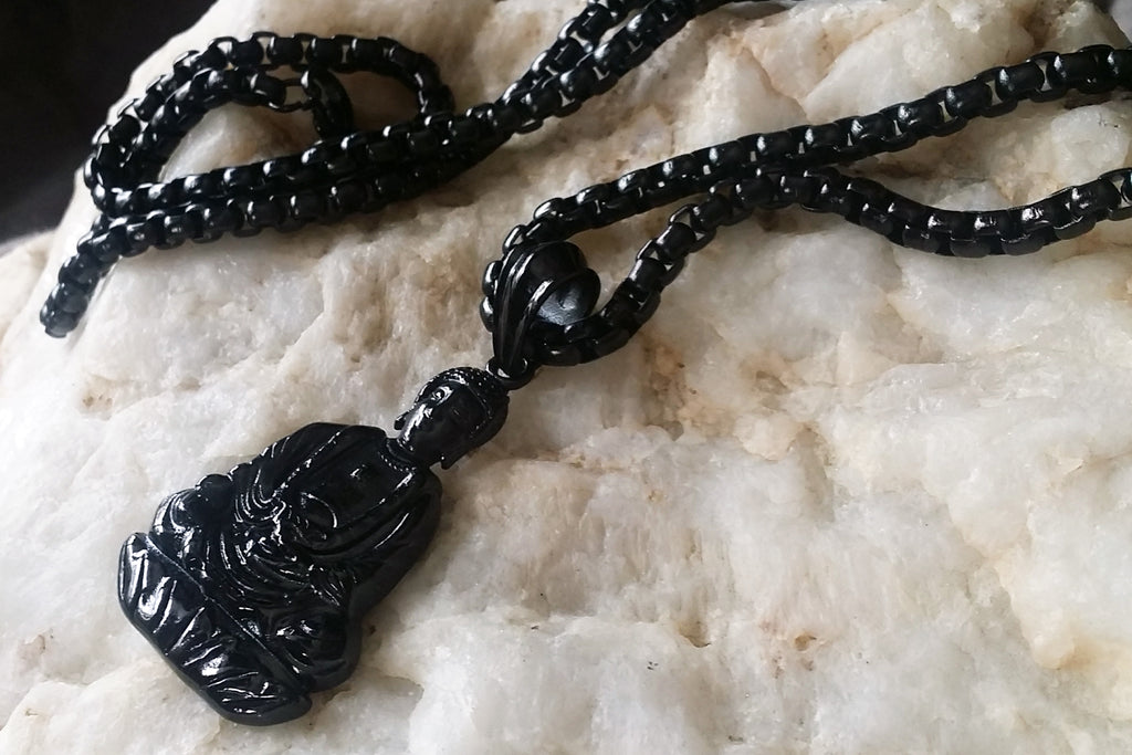 High Energy / Bohemian Mens Necklace Natural Hematite Chocker Massive Man necklace