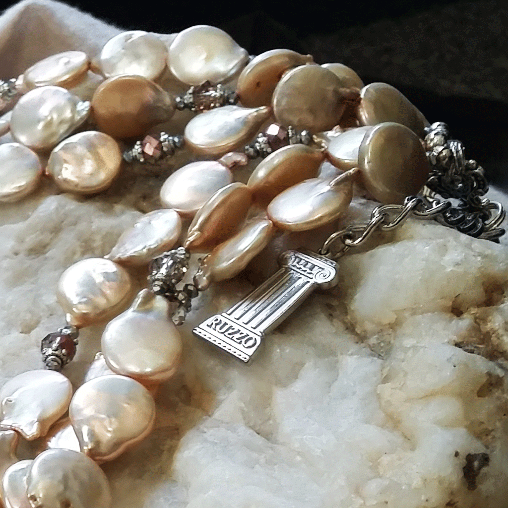 Lady X / Designer Jewelry Silver Necklace Natural Baroque Pearls Hypoallergenic Jewelry Most Popular Jewelry Gift For Women