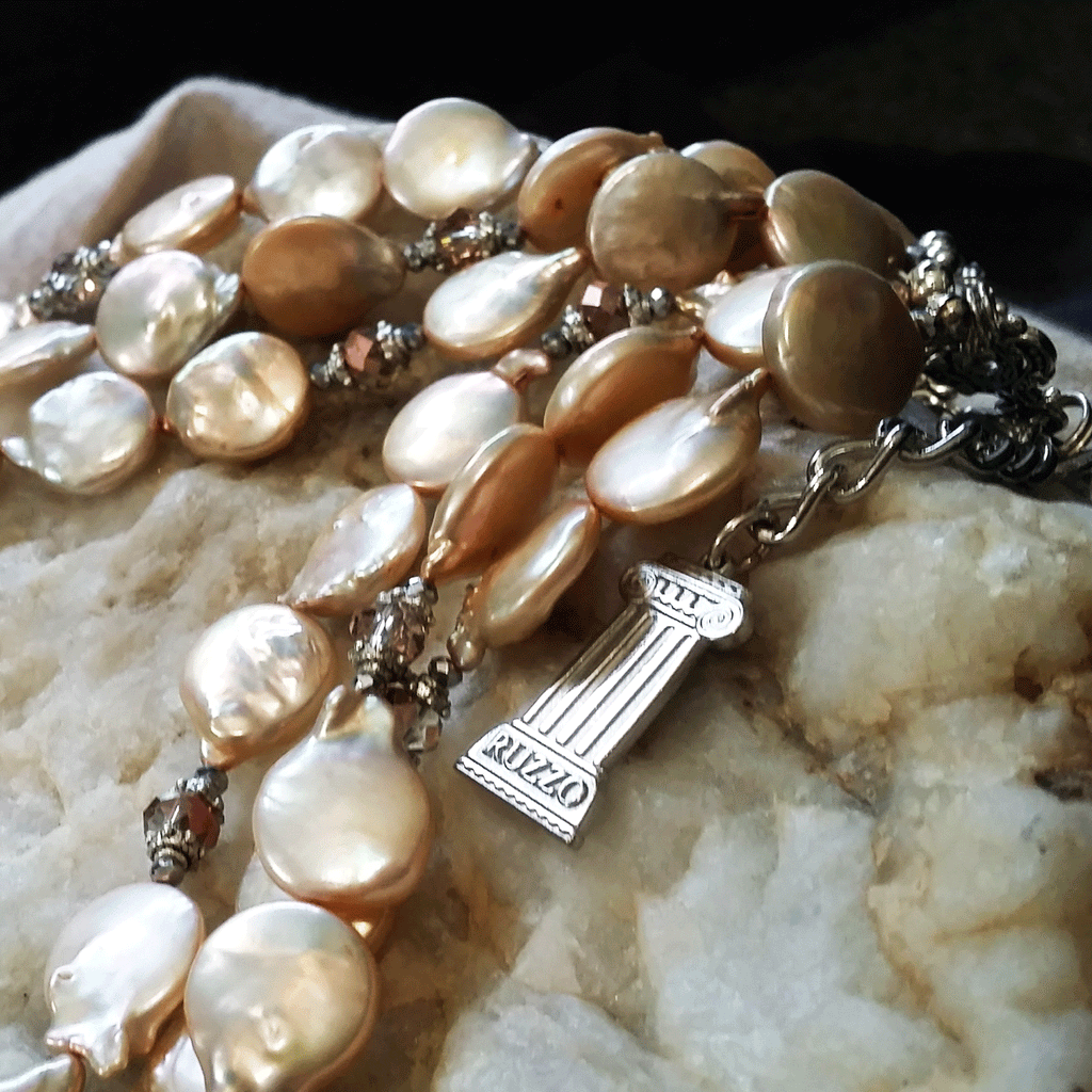 Lady X / Designer Jewelry Silver Necklace Natural Baroque Pearls Hypoallergenic Jewelry Most Popular Jewelry Gift For Women