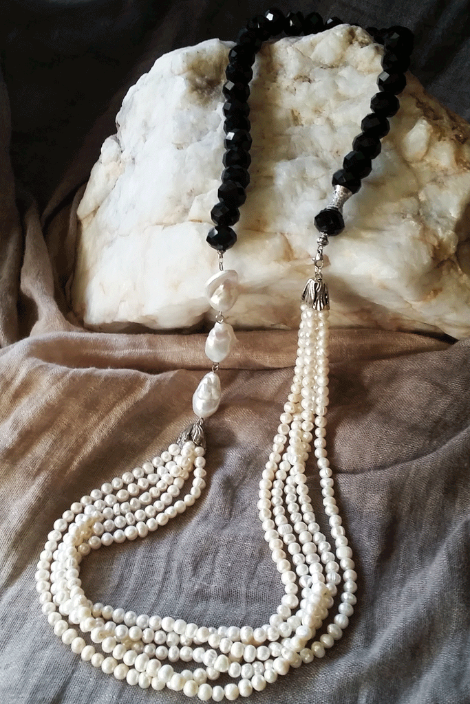 Mother of the Bride / Designer Jewelry Silver Pendant Large Genuine Baroque Pearl Unique Pearls Jewelry Gift For Lady Big Pearl Necklace