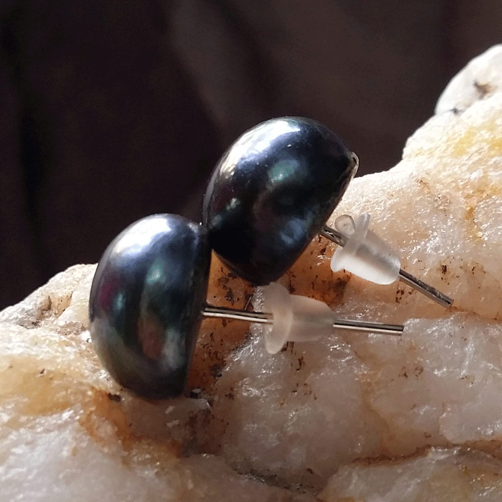 Hello And Goodbye / Designer Jewelry Silver Earrings Natural Pearls Hypoallergenic Studs Most Popular Jewelry Gift For Women