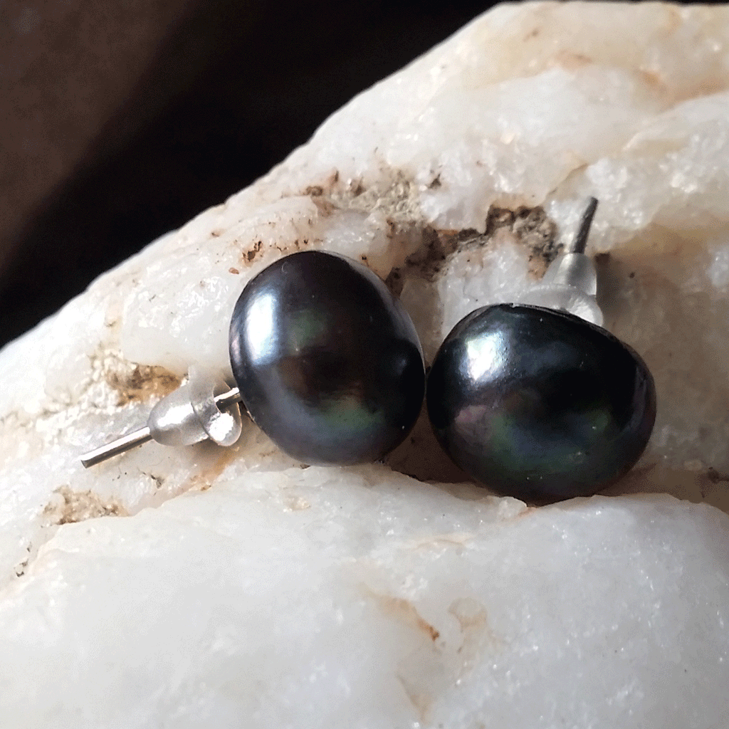 Hello And Goodbye / Designer Jewelry Silver Earrings Natural Pearls Hypoallergenic Studs Most Popular Jewelry Gift For Women