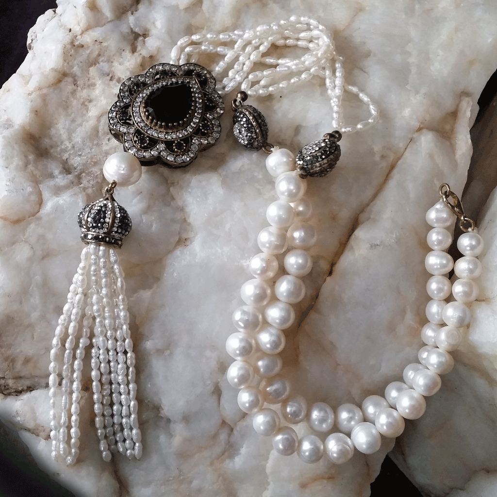 Eternal Love / Designer Jewelry Silver Necklace Natural Baroque Pearls Hypoallergenic Jewelry Most Popular Jewelry Gift For Women