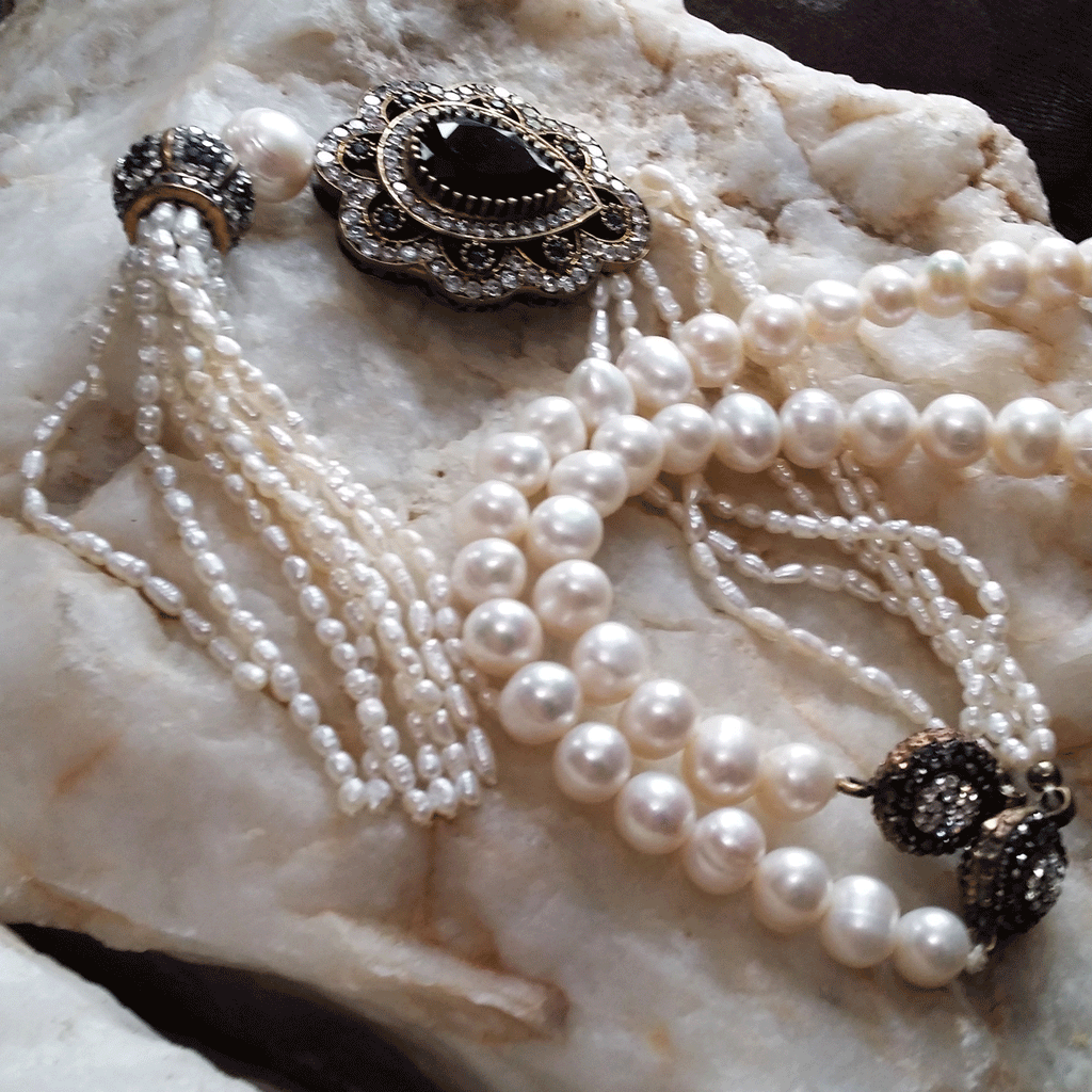 Eternal Love / Designer Jewelry Silver Necklace Natural Baroque Pearls Hypoallergenic Jewelry Most Popular Jewelry Gift For Women