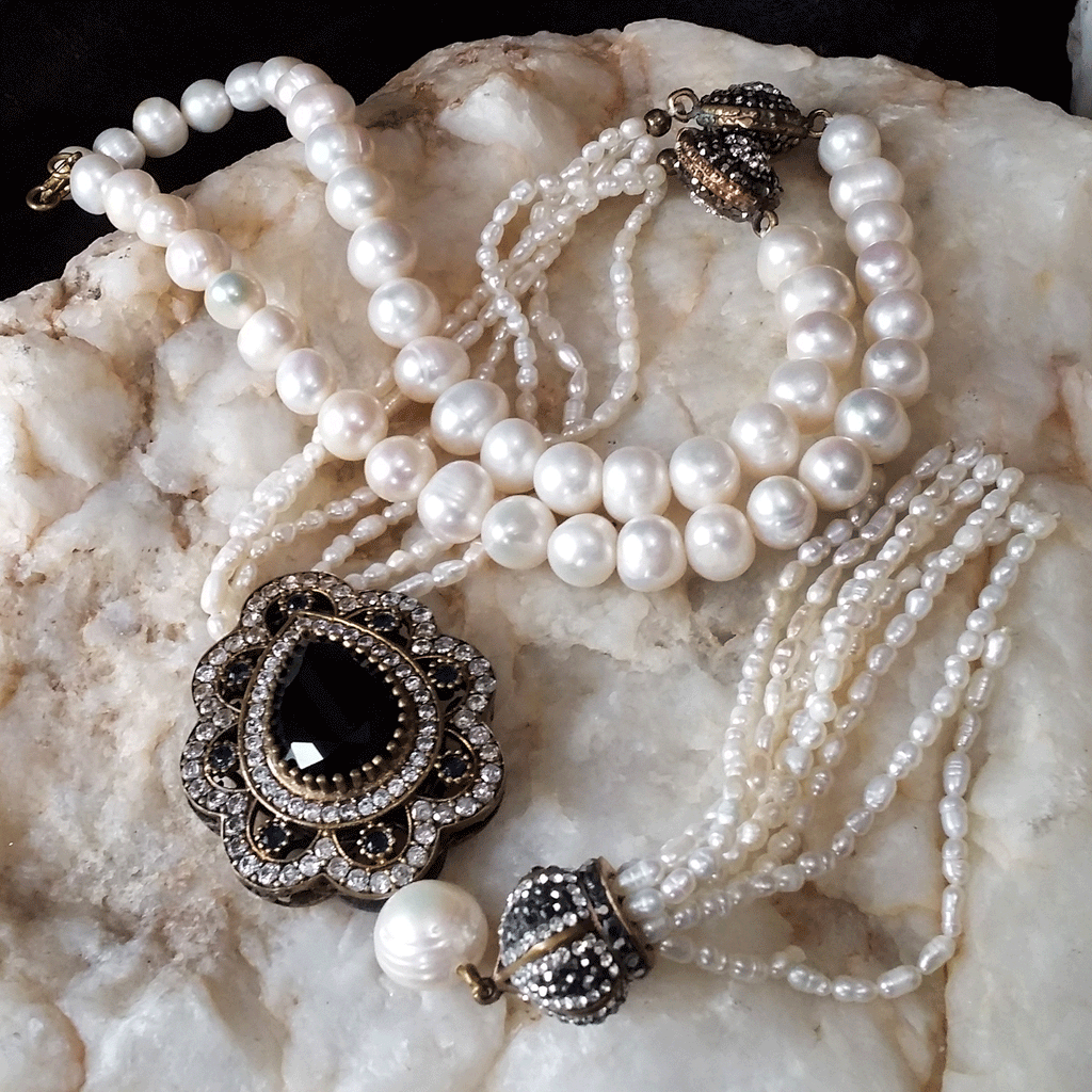 Eternal Love / Designer Jewelry Silver Necklace Natural Baroque Pearls Hypoallergenic Jewelry Most Popular Jewelry Gift For Women