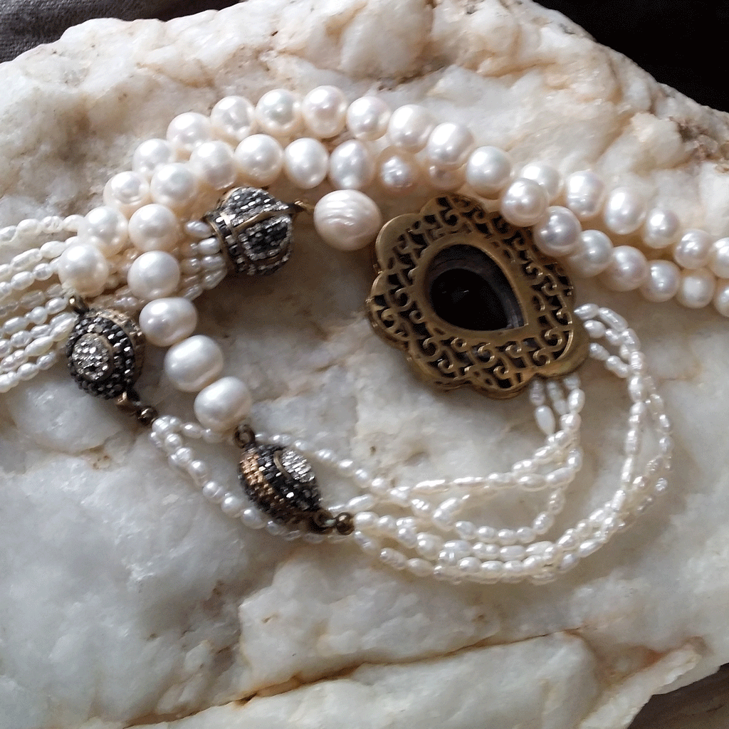 Eternal Love / Designer Jewelry Silver Necklace Natural Baroque Pearls Hypoallergenic Jewelry Most Popular Jewelry Gift For Women