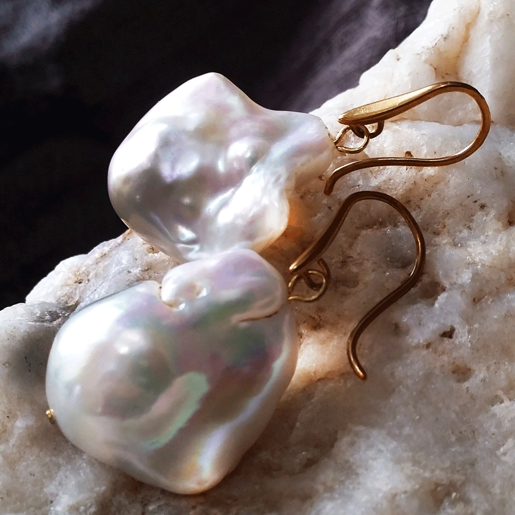 Femina / Designer Jewelry Gold Earrings Natural Baroque Pearls Hypoallergenic Jewelry Most Popular Jewelry Gift For Women