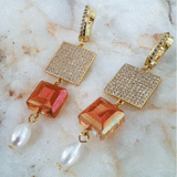 100 Degrees Of Shine / Designer Jewelry Gold Earrings Natural Pearls Hypoallergenic Jewelry Most Popular Jewelry Gift For Women