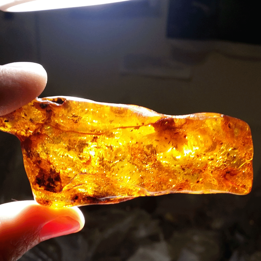 Wonder Over You / Designer Jewelry Raw Amber Stone Pendant Hypoallergenic Leather Necklace with Natural Amber Gift for Momen