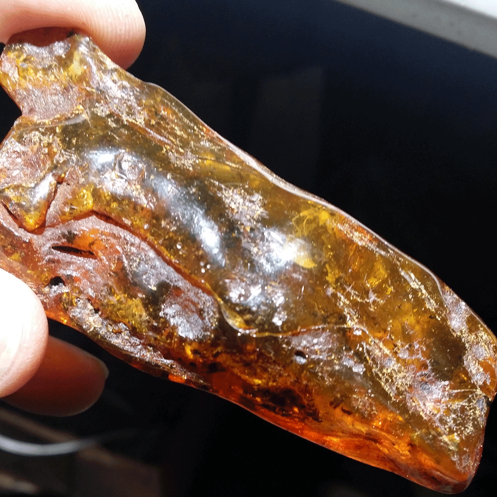 Wonder Over You / Designer Jewelry Raw Amber Stone Pendant Hypoallergenic Leather Necklace with Natural Amber Gift for Momen