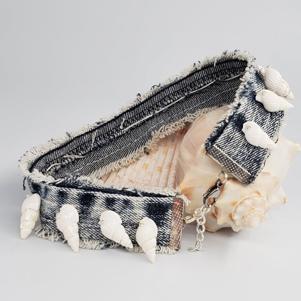 TOPICAL ROCK / Designer Necklace Unique Denim Jean Choker Adjustable Choker Necklac Boho Jewelry for Her Necklace Gift For Women