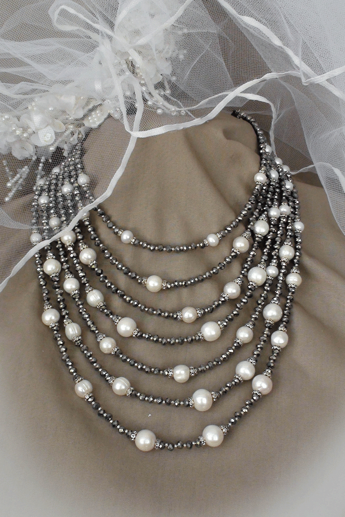 Rings of Love / Necklace for Women Classic Pearls Silver European crystals Necklace Pearl Pendant Unique Pearls Jewelry Gift For Lady