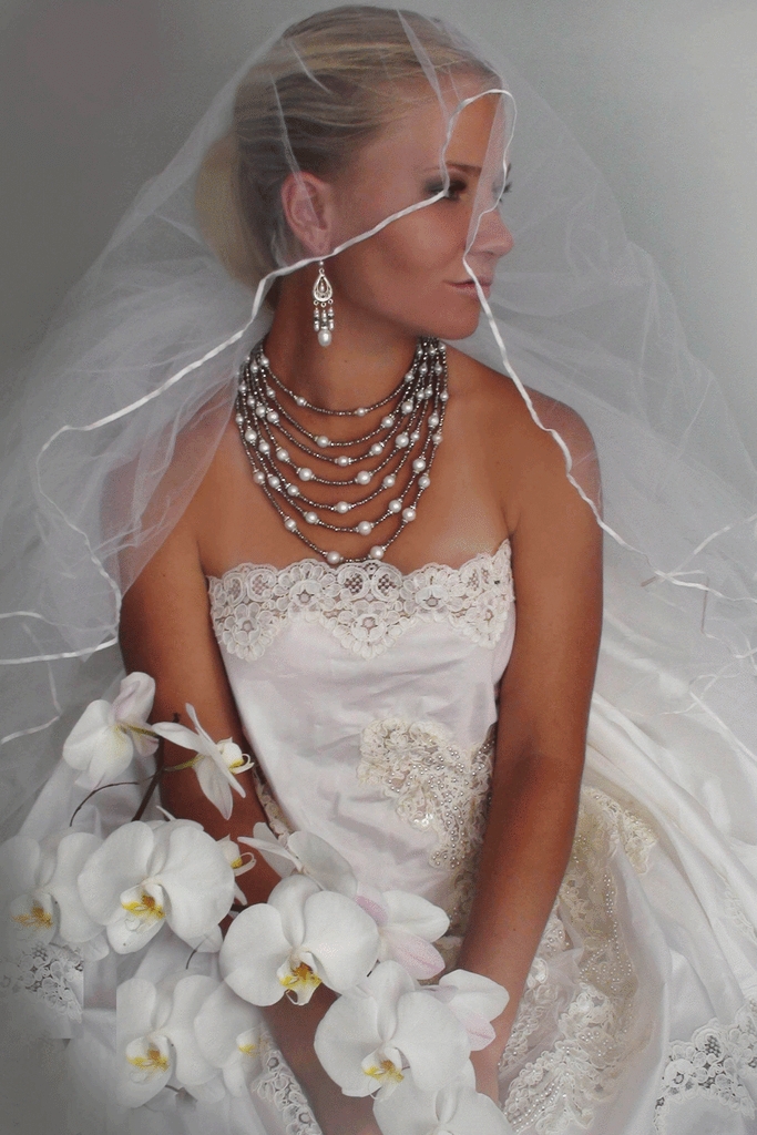 Rings of Love / Necklace for Women Classic Pearls Silver European crystals Necklace Pearl Pendant Unique Pearls Jewelry Gift For Lady