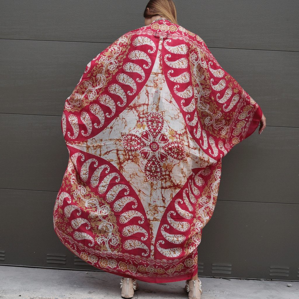 You Are Free / Designer Maxi Dress Boho Luxury Resort Wear Fabric Dress Artisan Concept Clothing Unique Upcycled Couture