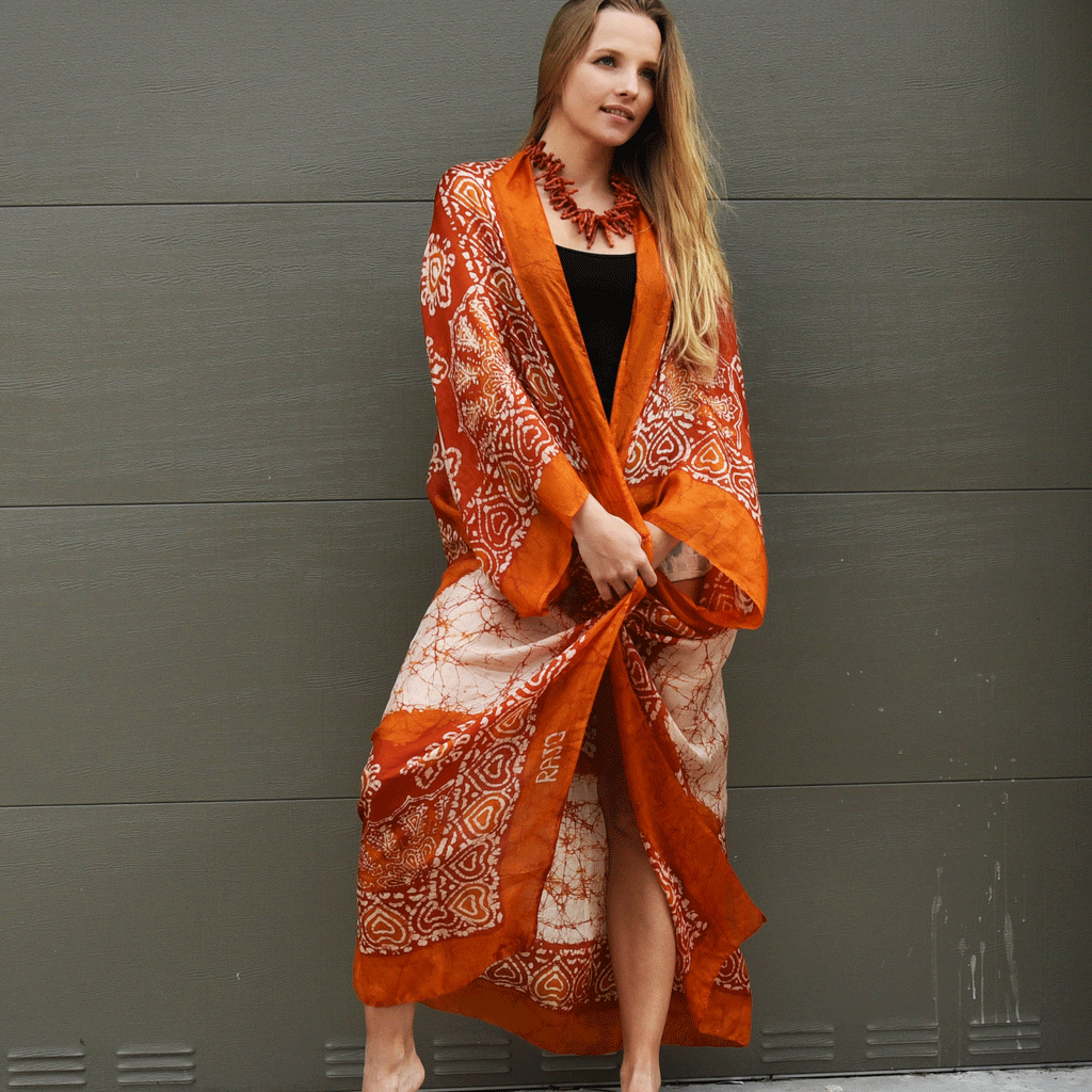 Trip to Bali / Designer Maxi Dress Boho Luxury Resort Wear Fabric Dress Artisan Concept Clothing Unique Upcycled Couture