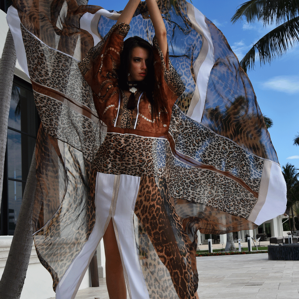 Beautifier / Designer Maxi Dress Boho Luxury Resort Wear Fabric 100% Silk Dress Artisan Concept Clothing Unique Upcycled Couture