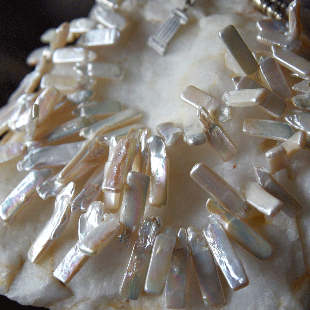 Goddess / Designer Jewelry Silver Becklace Natural Baroque Pearls Hypoallergenic Jewelry Most Popular Jewelry Gift For Women