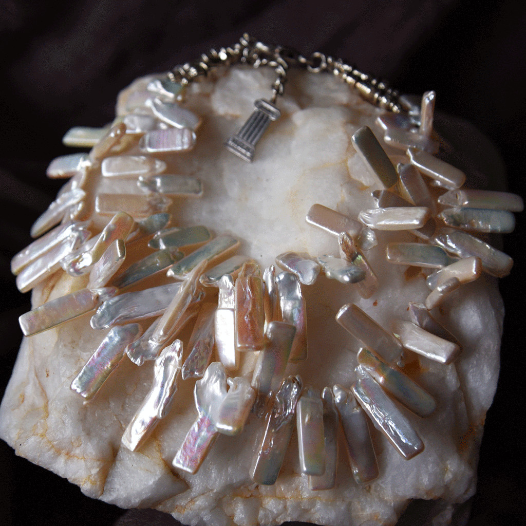 Goddess / Designer Jewelry Silver Becklace Natural Baroque Pearls Hypoallergenic Jewelry Most Popular Jewelry Gift For Women