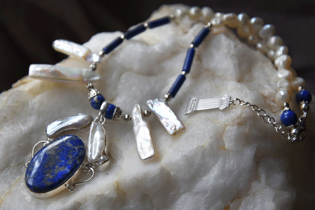 Aurora Boho / Designer Jewelry Silver Necklace Natural Baroque Pearls Hypoallergenic Jewelry Most Popular Jewelry Gift For Women