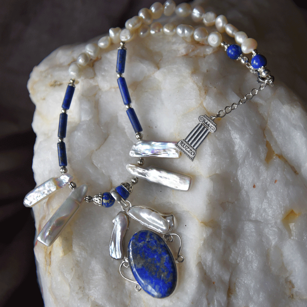 Aurora Boho / Designer Jewelry Silver Necklace Natural Baroque Pearls Hypoallergenic Jewelry Most Popular Jewelry Gift For Women