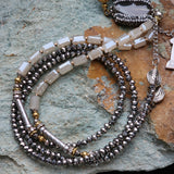 Journey / / Artisan Boho Necklace Designer Jewelry Tooth Pendant Unique Long Necklace Jewelry Gift For Lady