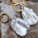 Living For / Gold Plated Earrings Natural Baroque Pearls Stone Hypoallergenic Jewelry Most Popular Jewelry Gift For Women