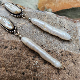 This Is Everything / Silver Earrings Natural Pearls Crystals Stone Hypoallergenic Jewelry Most Popular Jewelry Gift For Women