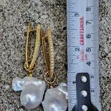 Love Of My Life / Most Popular Jewelry Baroque Pearl Silver Gold Earrings Natural Pearls Studs Hipoalergenic Earrings Gift For Women