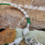 Dragon Jade / Designer Jewelry Silver Dragon Pendant Large Genuine Baroque Pearl Unique Jade Jewelry Gift For Lady Big Pearl Necklace