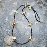 TAHITIAN GOLD  / Designer Jewelry Long Necklace Elegant Jewelry Exotic Rare Pearl Necklace Austrian Crystal Necklace Gift for Momen