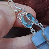 DREAMING SOUL / Silver Sterling  925 Earrings Natural Pearls Crystals Stone Hypoallergenic Jewelry Jewelry Gift For Women