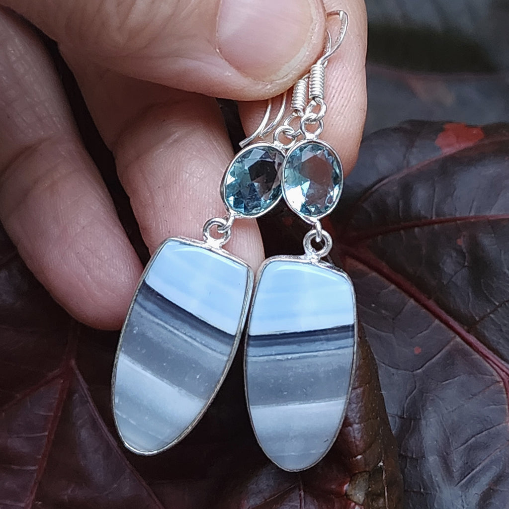 DREAMING SOUL / Silver Sterling  925 Earrings Natural Pearls Crystals Stone Hypoallergenic Jewelry Jewelry Gift For Women