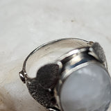 One Of The Girls / 6.3 / Designer Jewelry Natural Moonstone Stone Unique Ring Hypoallergenic Silver 925 Ring Gift for Momen