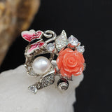 Bonjour / 9.3 / Most Popular Jewelry Silver Ring Natural Pearls Topaz Stone Hypoallergenic Jewelry Gift For Women