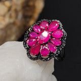 All You Need / 7 / Designer Jewelry Genuine Stone Raw Pink Ruby Unique Ring Hypoallergenic Silver 925 Ring Gift for Momen