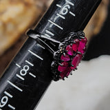 All You Need / 7 / Designer Jewelry Genuine Stone Raw Pink Ruby Unique Ring Hypoallergenic Silver 925 Ring Gift for Momen
