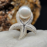 Islander Treasure / 8 / Silver Ring Natural Pearls Stone Hypoallergenic Jewelry Most Popular Jewelry Gift For Women