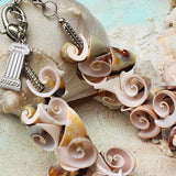 PURE WATTERS / Natural Ocean Shells Seashell Neckless Natural Shell Centerpiece Elegant Handmade Jewelry Perfect Gift for Her
