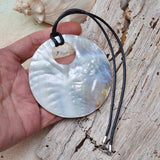 Weeki Wachee / Designer Jewelry Large Ocean Shell Necklace Shell Mother Of Pearl Stone Necklace Seashell Necklace