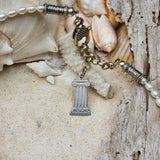 Florida Springs / Designer  Mermade Jewelry Large Ocean Shell Necklace Shell Mother Of Pearl Stone Necklace Boho Seashell Necklace