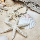 HOLLYWOOD MERMAIDS / Designer Mermade Jewelry Large Sea Star Necklace Ocean Shells  Necklace Boho Necklace for Mermade