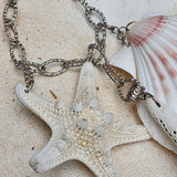 HOLLYWOOD MERMAIDS / Designer Mermade Jewelry Large Sea Star Necklace Ocean Shells  Necklace Boho Necklace for Mermade