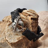 Crystal Eagle / Dwsigner Mens Bracelet Size 9.5 Mens Jewelry Eagle Clasp Lava Stone Mens