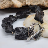 Crystal Eagle / Dwsigner Mens Bracelet Size 9.5 Mens Jewelry Eagle Clasp Lava Stone Mens