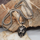 Knowledge / Chain Necklace For Mens Massive Necklace Hypoallergenic Lion Head Gift for Man